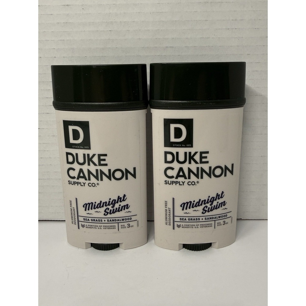 2 New Duke Cannon Deodorant Midnight swim 3oz